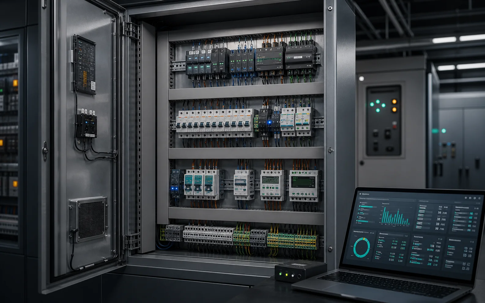 Intelligent electrical panel with protection and metering