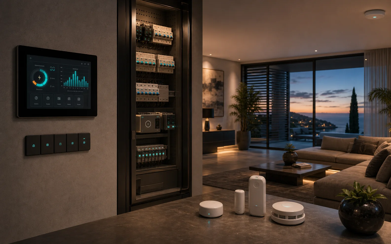 Smart home and electrical management in a Menorca property